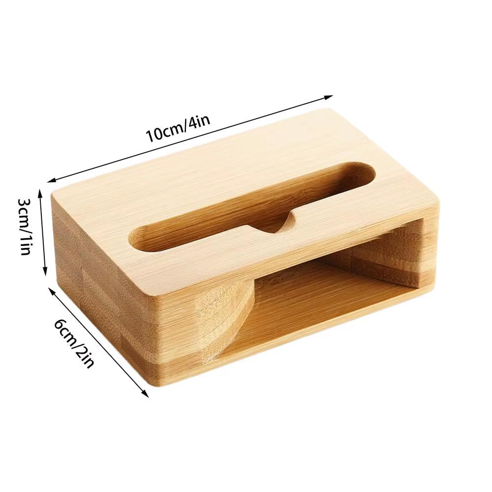 Wood Phone Stand with Sound Amplifier, Desk Holder