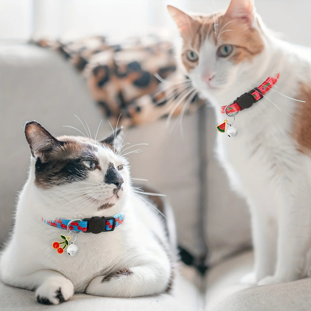 Breakaway Cat Collars 7-Pack - Fruit Pattern Kitten Collars with Bells – image 6