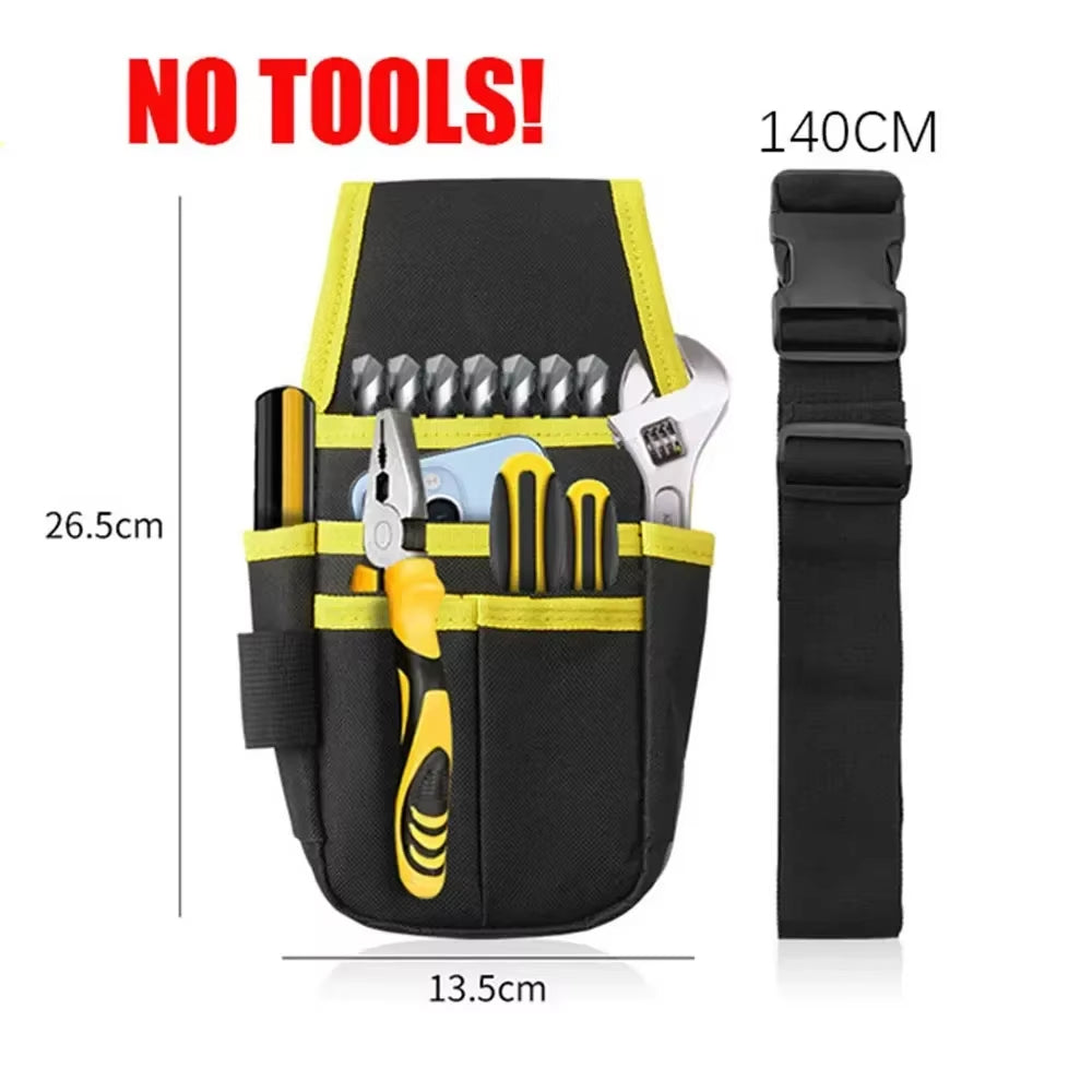 Electrician Tool Pouch with Belt, 8-Pocket Oxford Waist Tool Holder – image 8