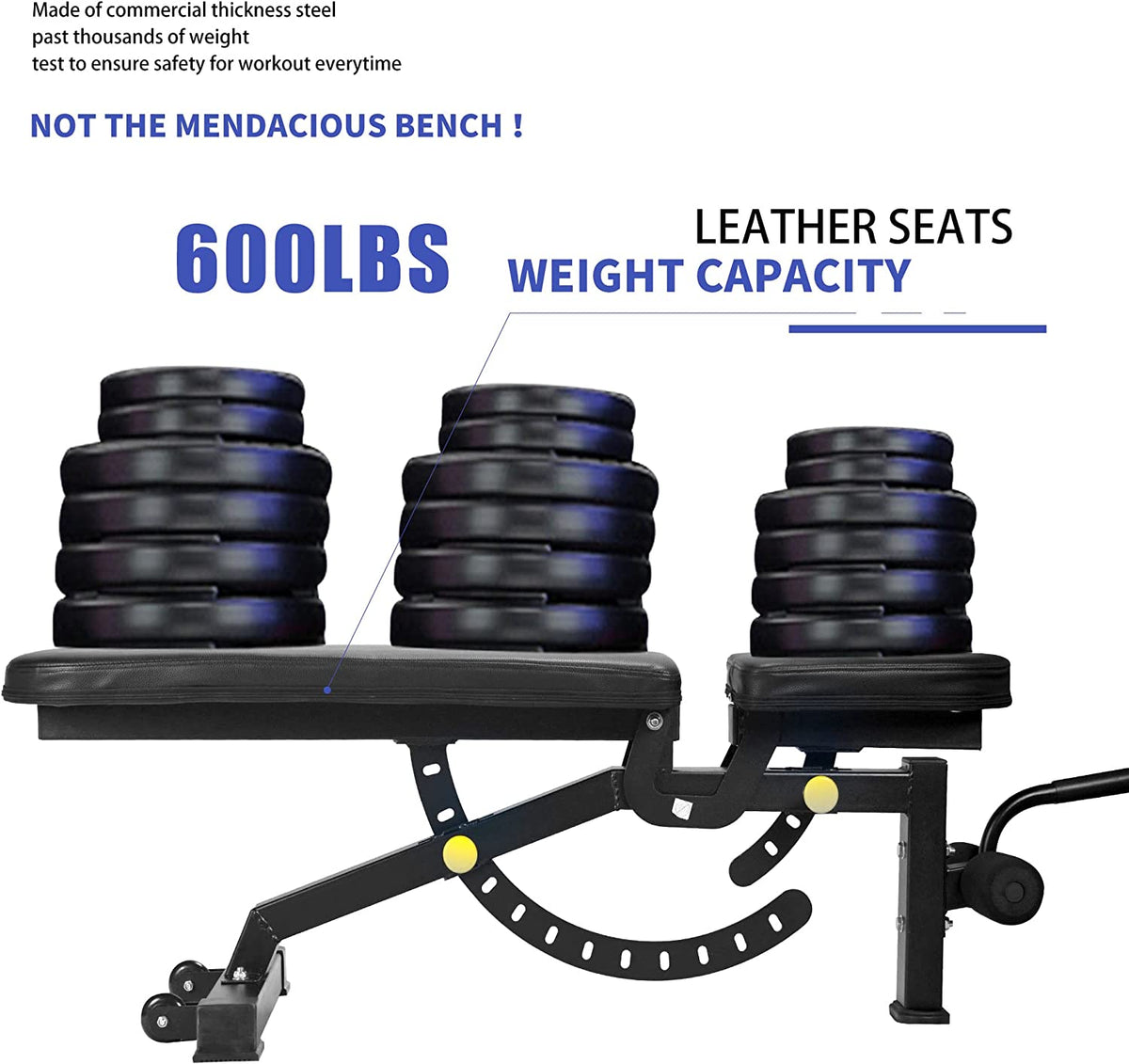 Adjustable Foldable Weight Bench with Caster Wheels – image 4
