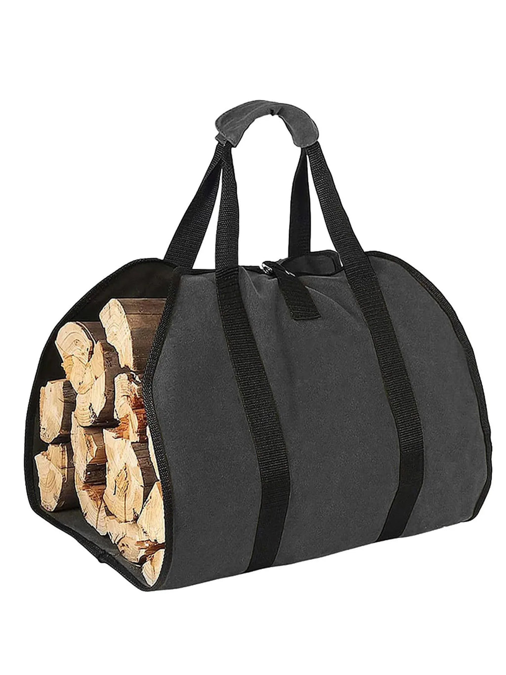 Landscaping Firewood Log Carrier Tote – Heavy Canvas Wood Bag