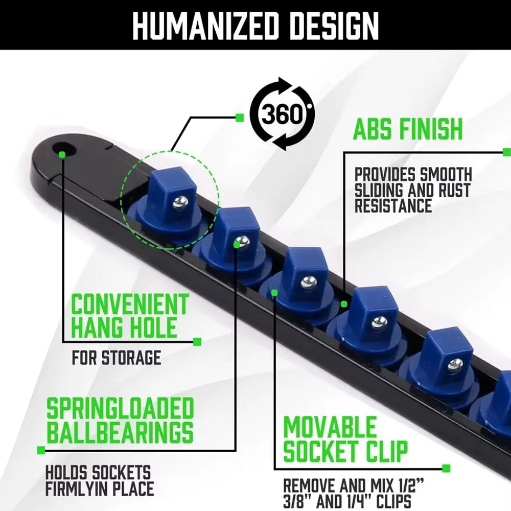 Socket Holder Rail – Adjustable ABS Organizer – image 2