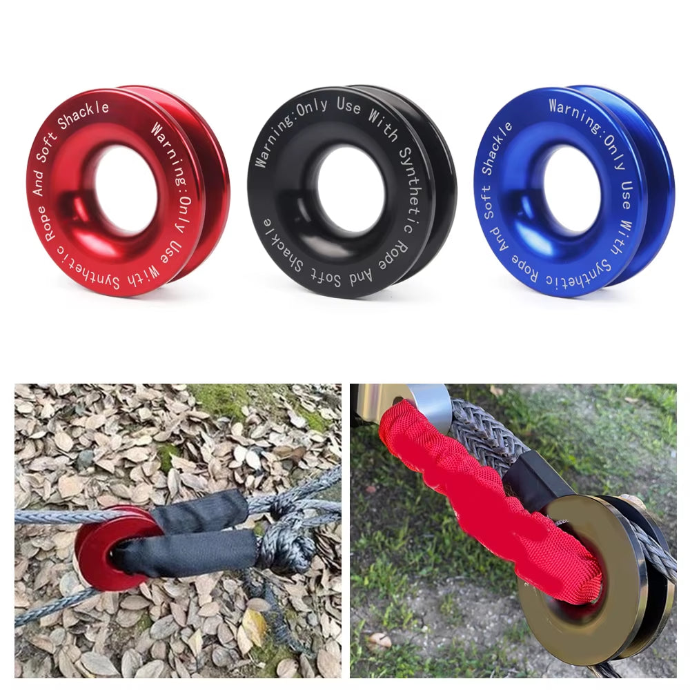 Towing Recovery Ring for Soft Shackles, 41,000 lb Aluminum