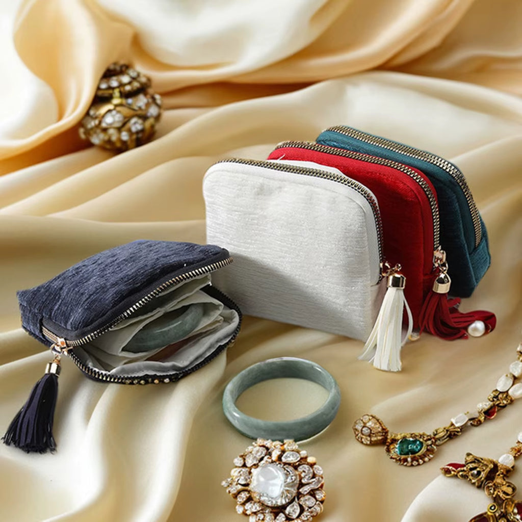 Velvet Jewelry Pouch, 5-Layer Travel Organizer for Rings & Bracelets – image 3