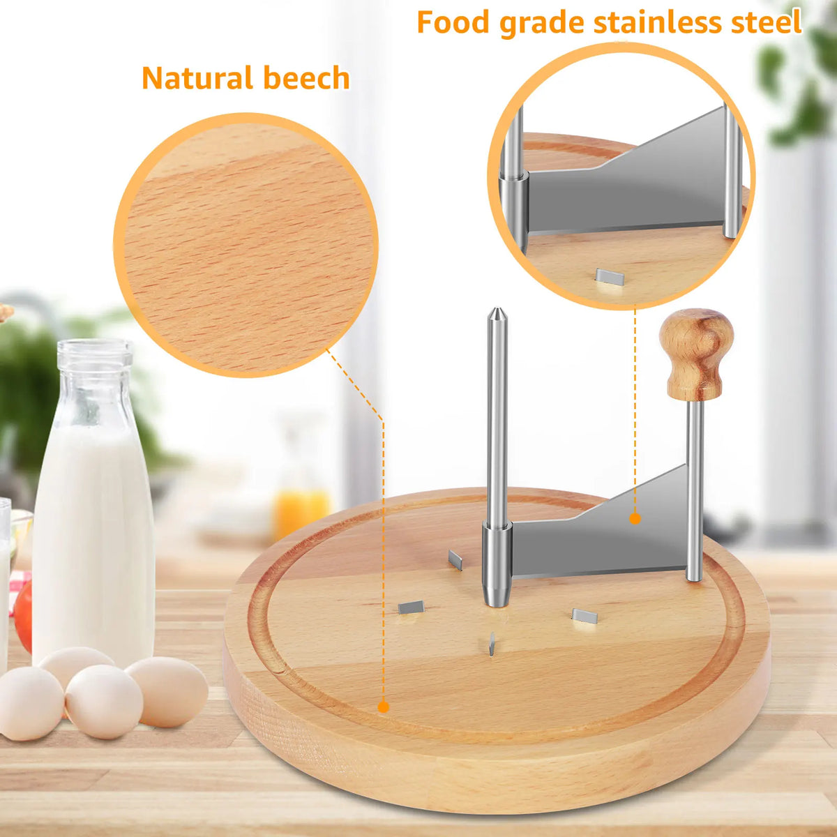 Cheese Curler, Rotary Stainless Steel Cheese and Chocolate Shaver – image 7