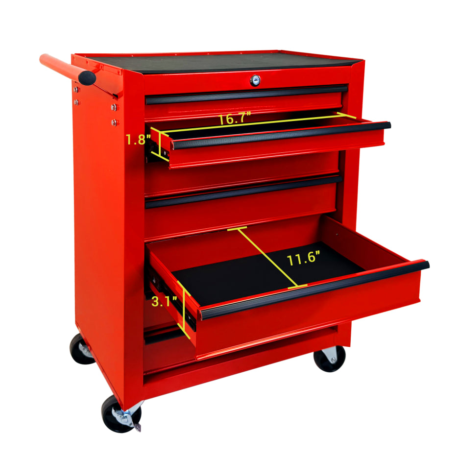 Rolling Tool Chest 7-Drawer Steel Cabinet with Ball-Bearing Slides – image 3