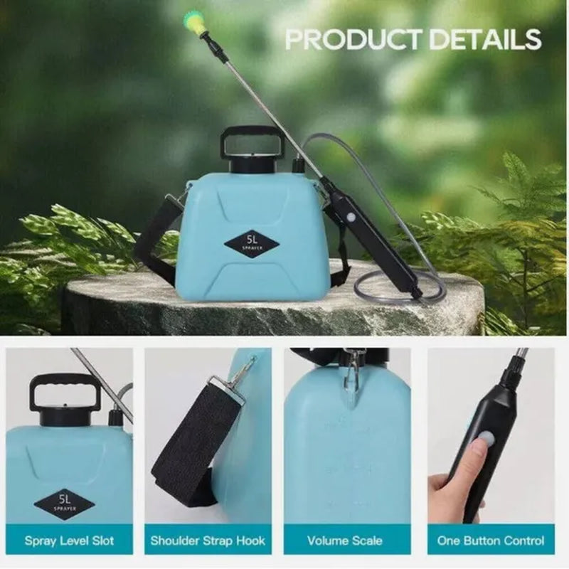5L Rechargeable Electric Garden Sprayer with Telescopic Wand – image 4