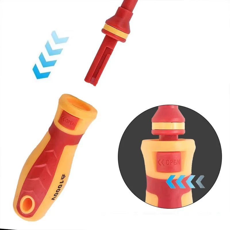 1000V Insulated Screwdriver Set, Magnetic Interchangeable Blades – image 4