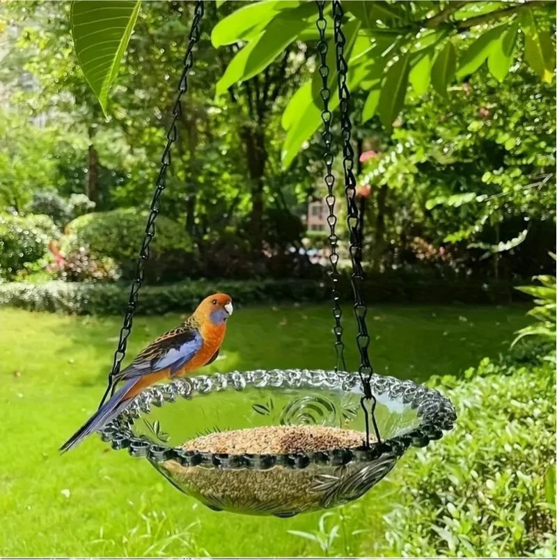 Hanging Bird Bath - Outdoor Bird Water Bowl and Feeder Tray – image 5