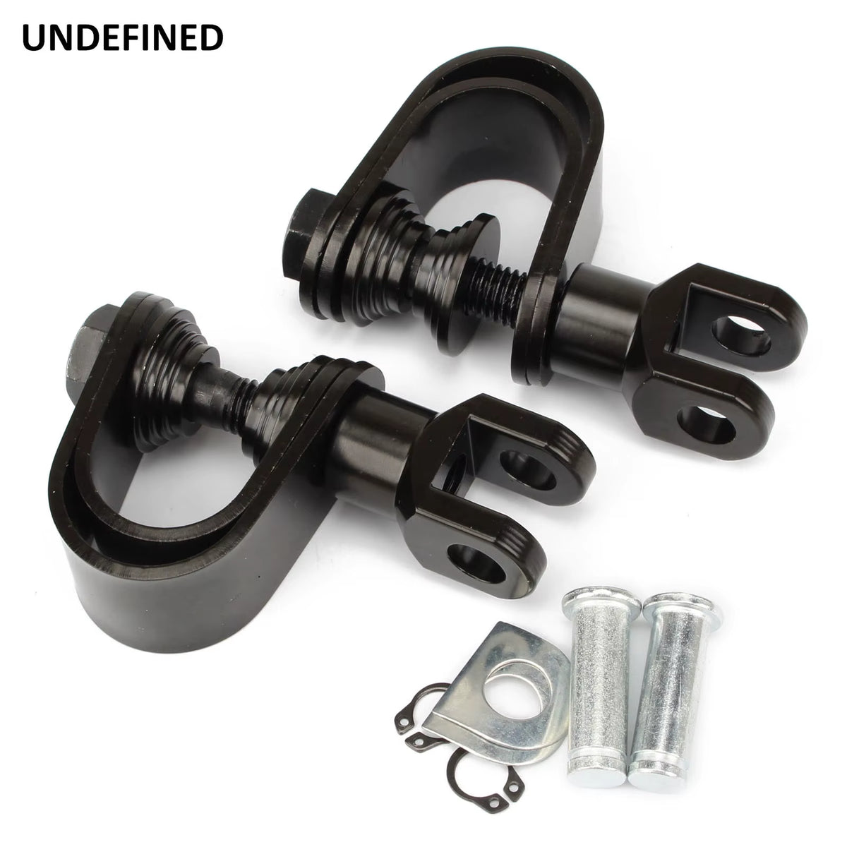 Motorcycle Highway Foot Pegs with Crash Bar Clamps, 1 to 1.25 In