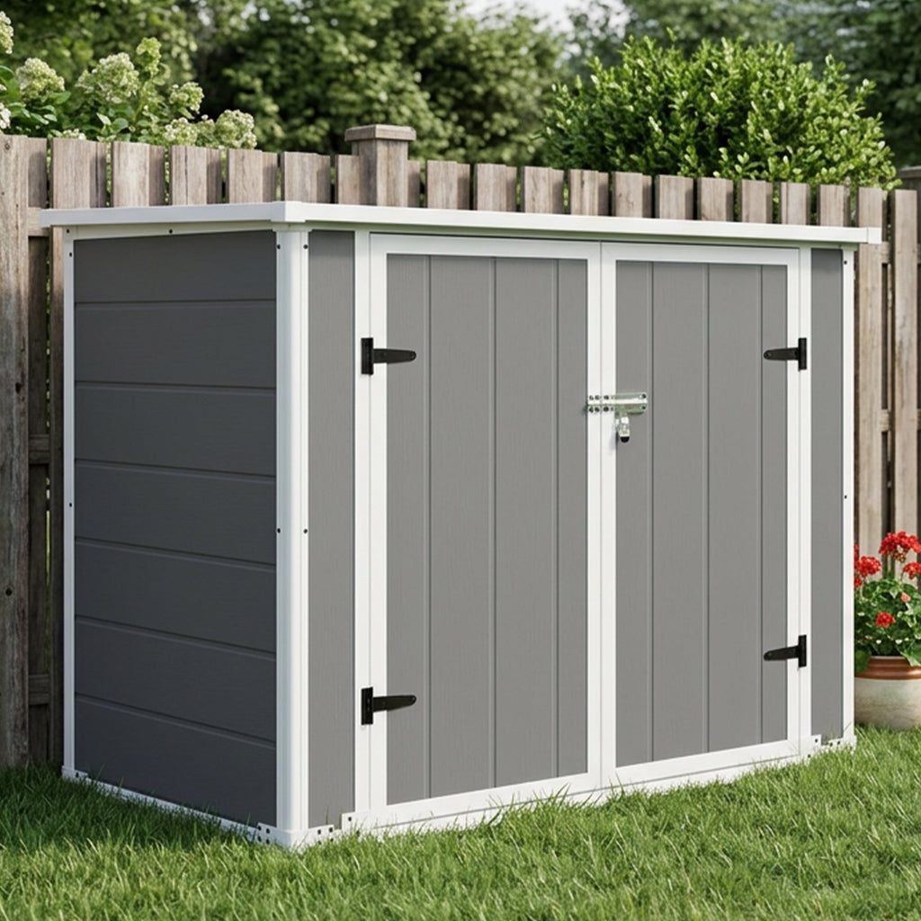 Outdoor Storage Shed Horizontal with Ramp and Lockable Lid, 33 cu ft – image 2