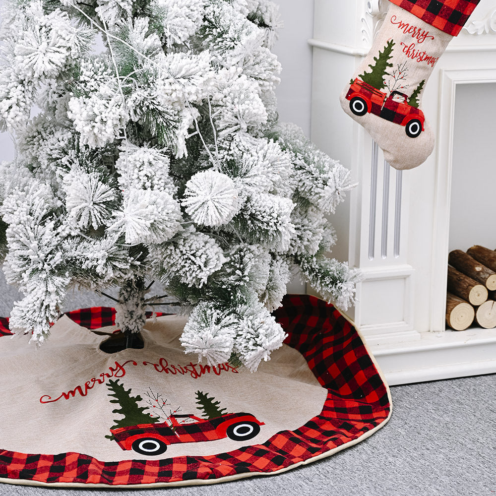 Christmas Tree Skirt – Linen Look, 47 in (120 cm) Diameter – image 5