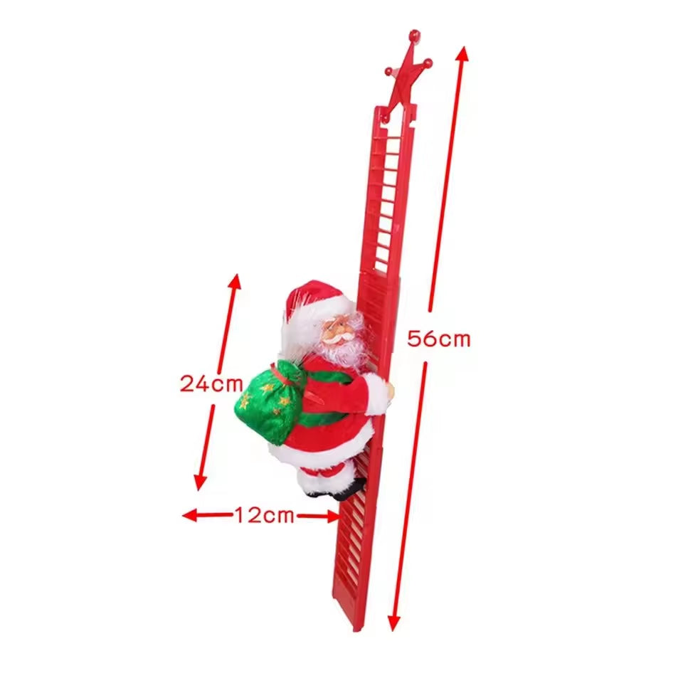 Climbing Santa Ornament – Musical LED Christmas Ladder Decor – image 7