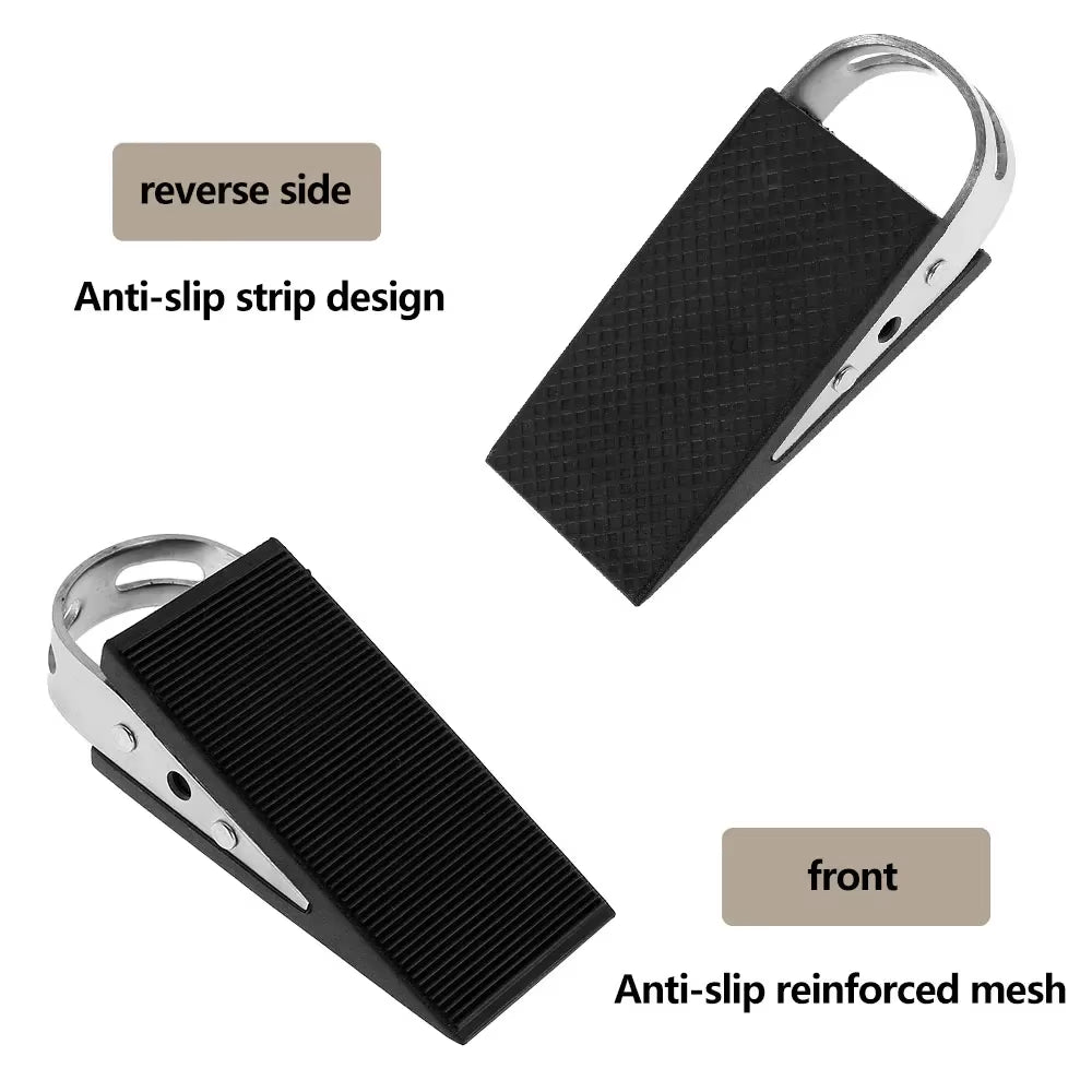 Heavy Duty Door Stopper Wedge – Metal and Rubber Non-Slip Doorstop – image 3