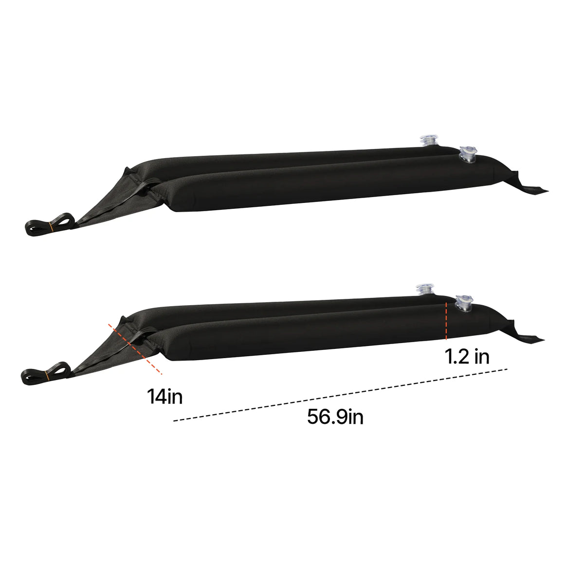 Inflatable Soft Roof Rack Bars, 37.6 in Universal Car Roof Rack Pads – image 8
