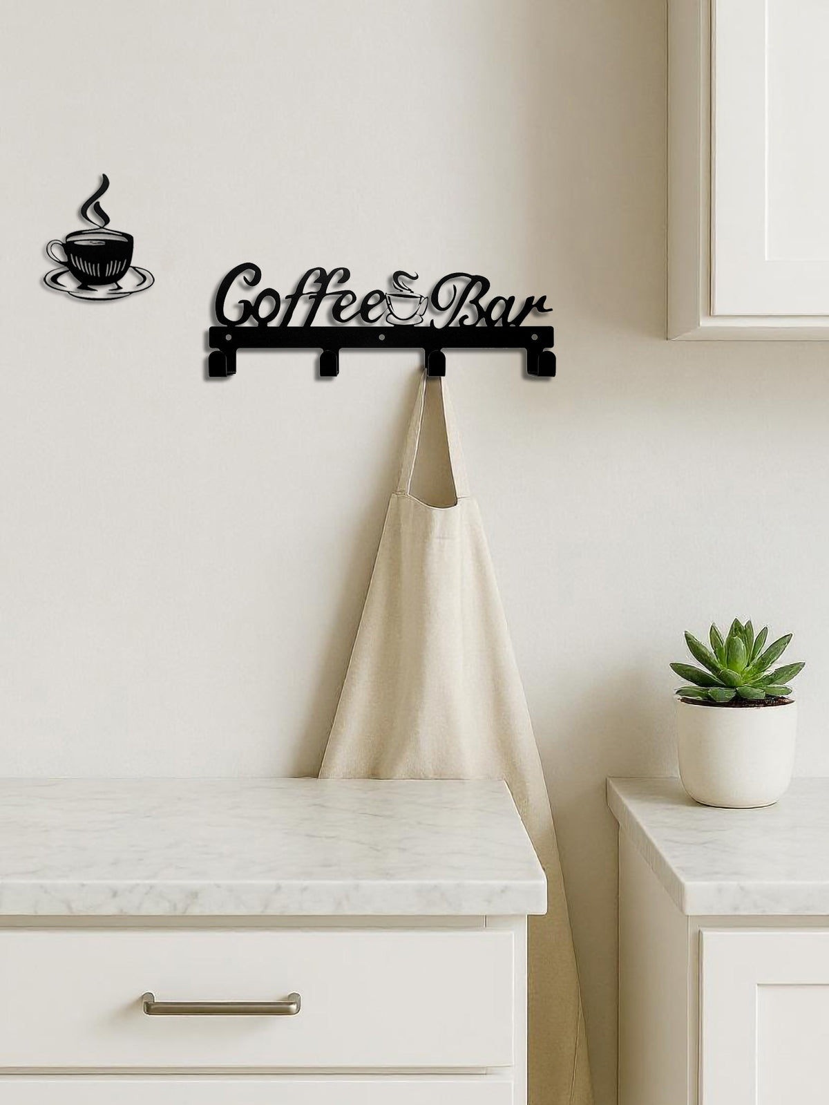 Wall Mounted Coffee Mug Rack with Hooks – image 4