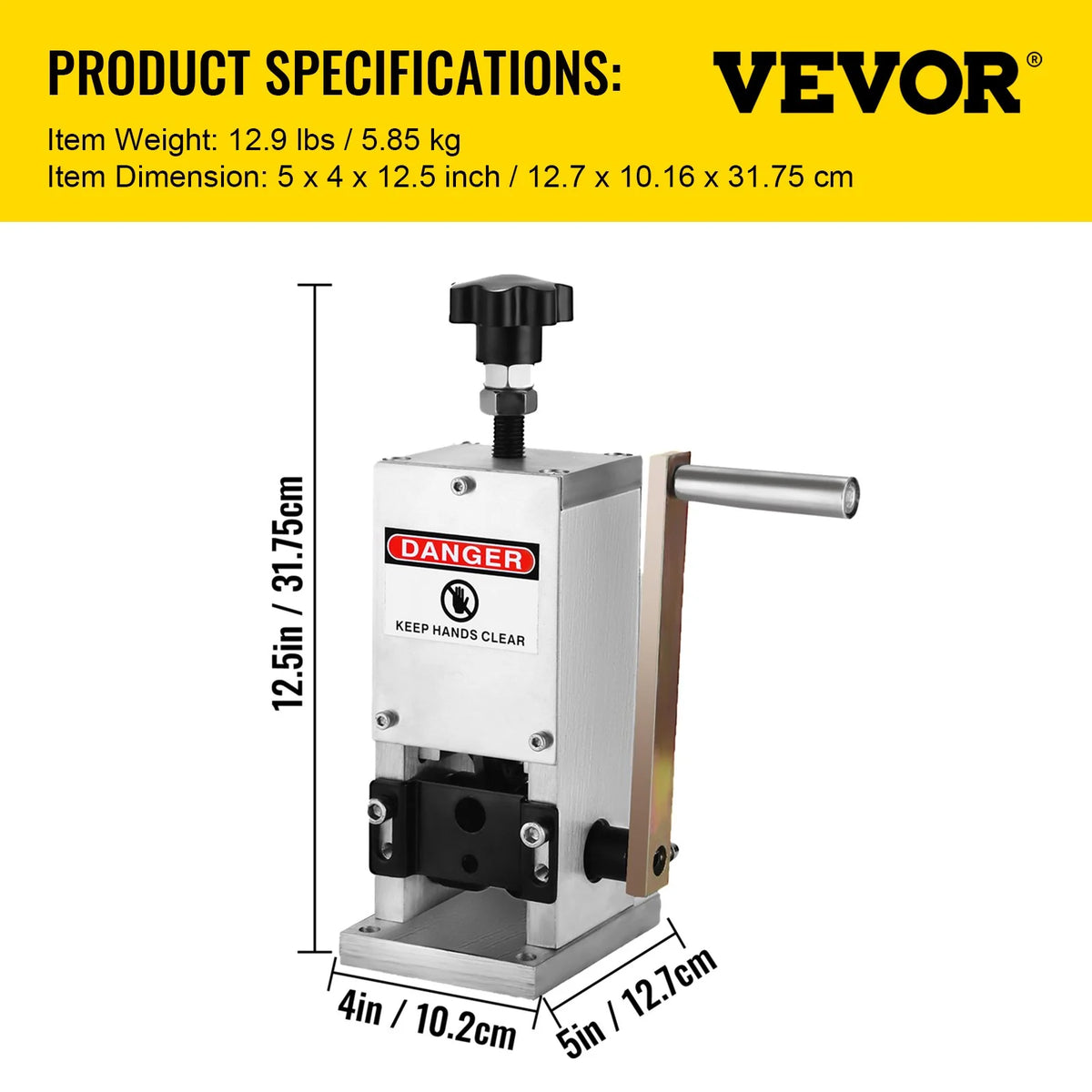 Manual Wire Stripping Machine for 0.06-0.98 in Cable, Hand Crank – image 7