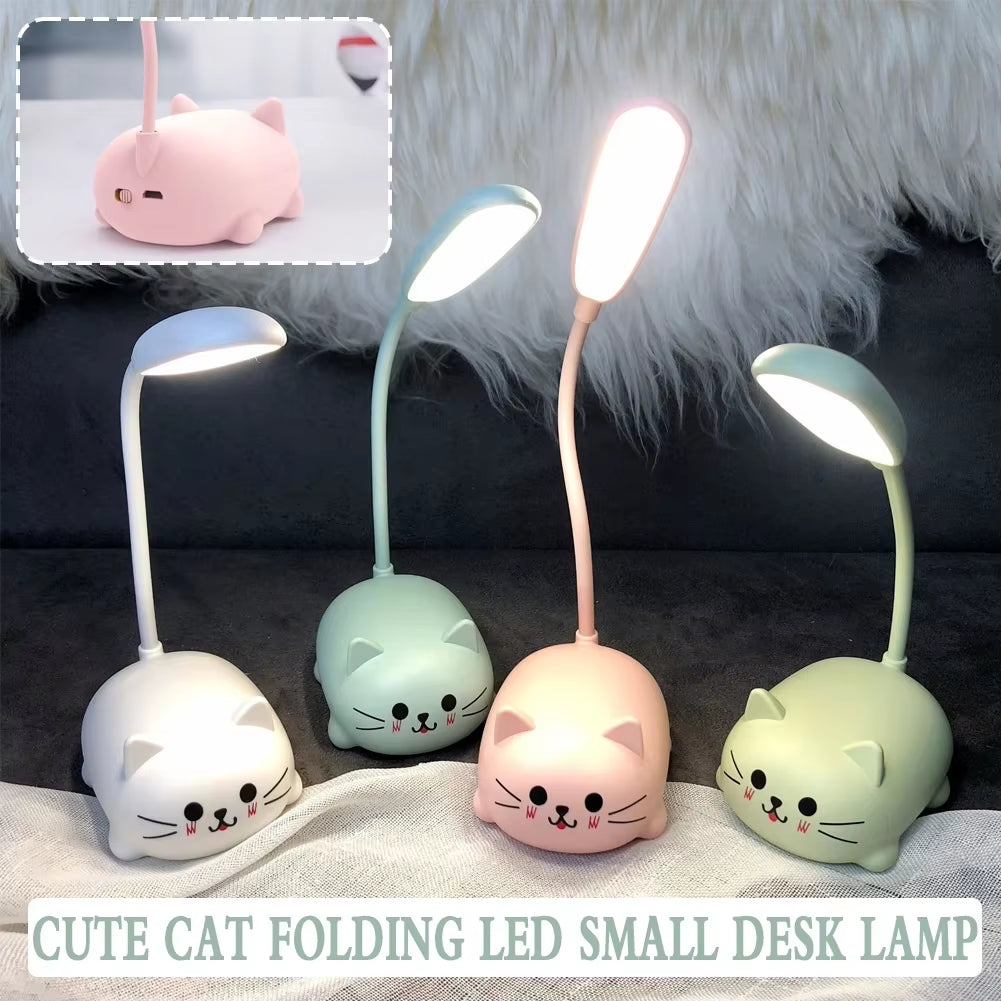 Cute Pig LED Night Light - Foldable USB Rechargeable Desk Lamp