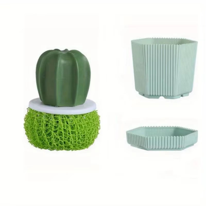 Cactus Dish Brush with Handle for Pots & Pans – image 7