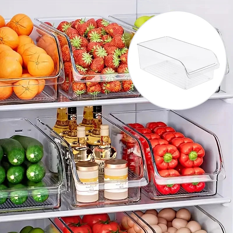 Fridge Can Dispenser Bin - Clear Stackable Soda Can Organizer – image 2