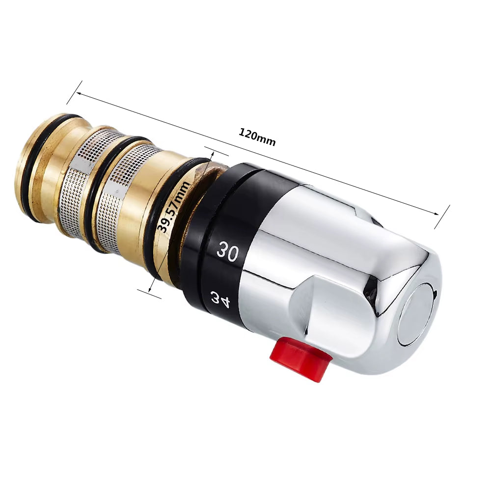 Thermostatic Mixing Valve Cartridge, Brass Anti-Scald Replacement