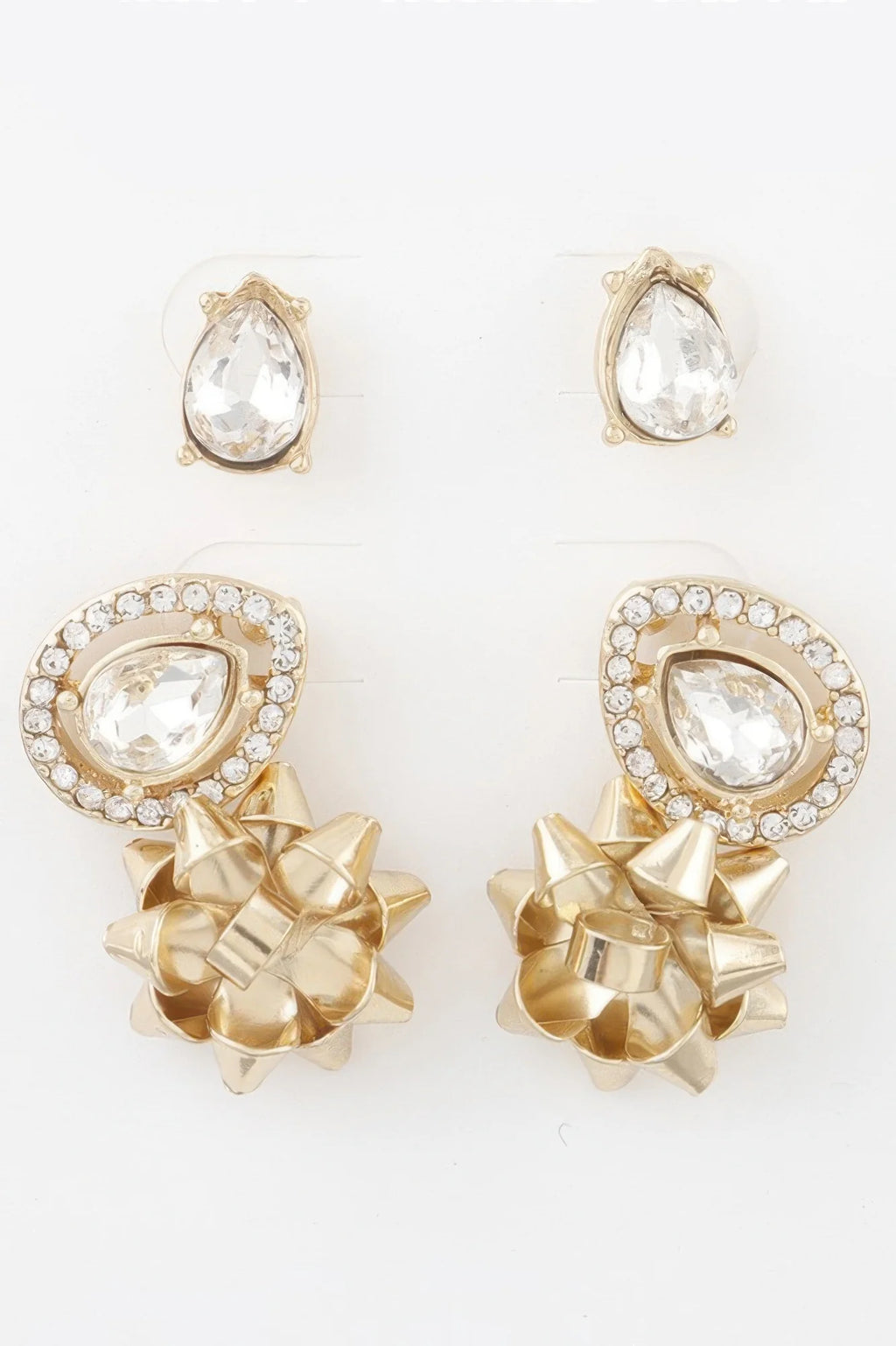 Teardrop Stud Earring Set - Jeweled Earrings Gift Set – image 2