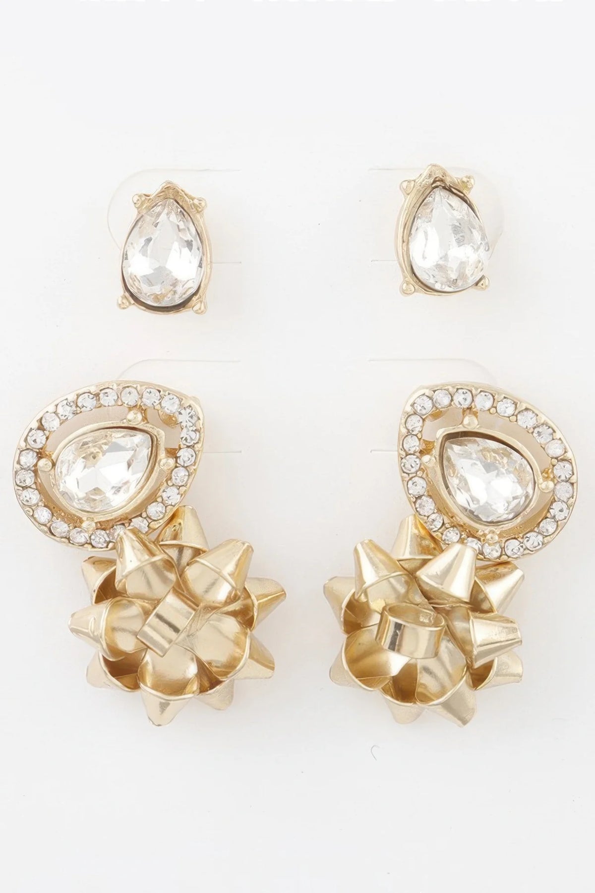Teardrop Stud Earring Set - Jeweled Earrings Gift Set – image 2
