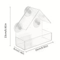 Window Bird Feeder - Clear Acrylic with Strong Suction Cups