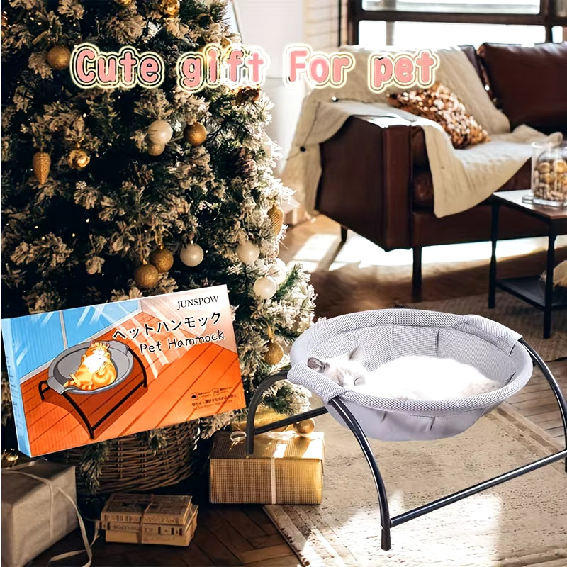 Cat Hammock Bed, Elevated Breathable Cooling Cot, 43 x 43 cm – image 4