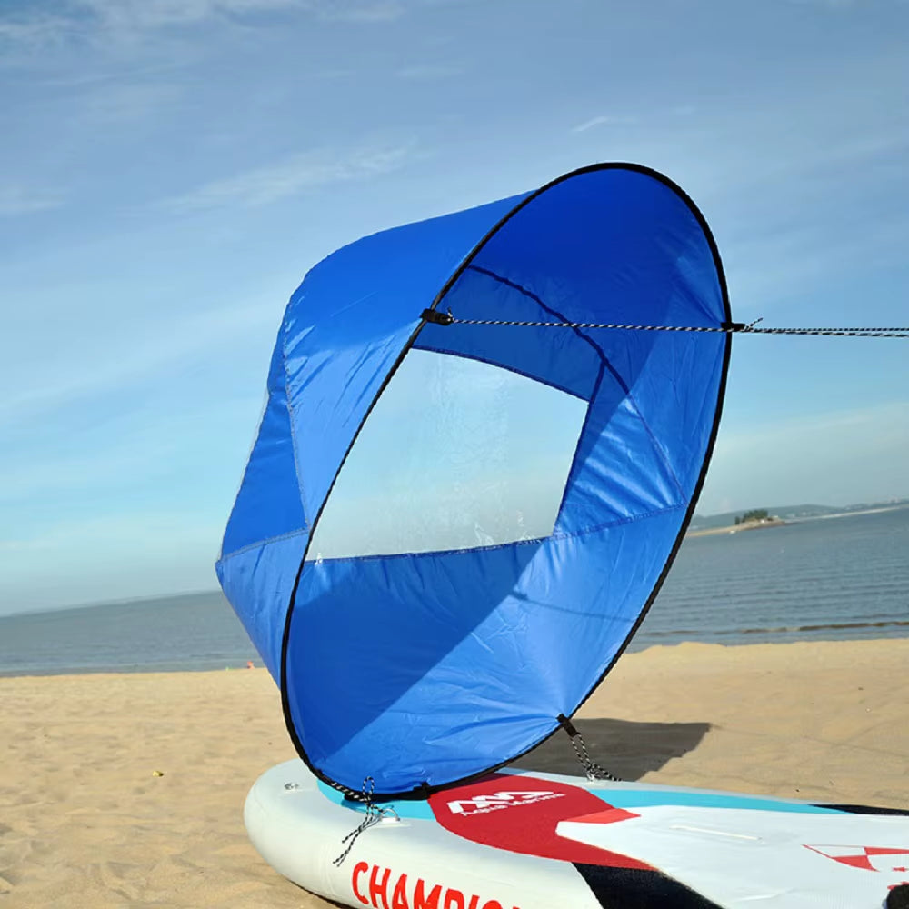 Kayak Downwind Sail Kit 42In Pop up Wind Paddle with Clear Window
