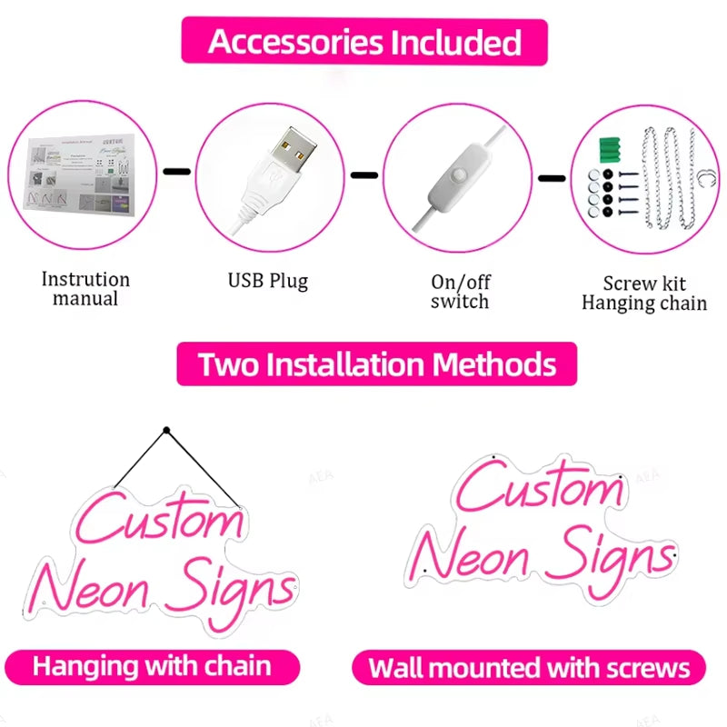 Merry Christmas Neon Sign, USB LED Wall Decor 16.5 x 6.7 in – image 7