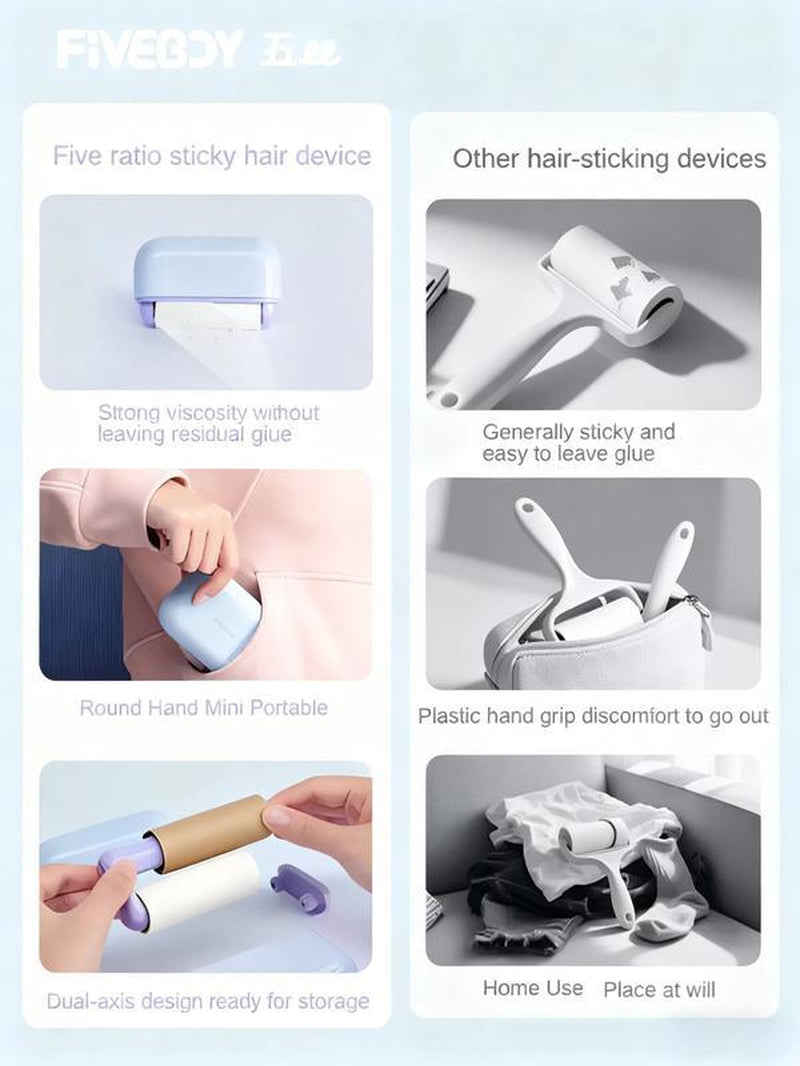 Pet Hair Remover, Reusable Palm-Size Lint Roller with Lid – image 20