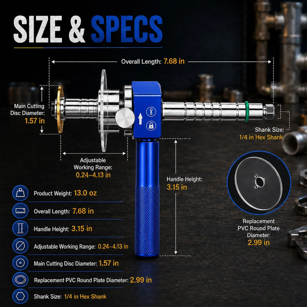 PVC Internal Pipe Cutter, 1-1/4 in Drill-Powered Inside Cutter – image 7