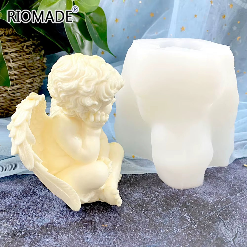 3D Angel Silicone Mold for Candles, Resin, Soap and Plaster – image 4