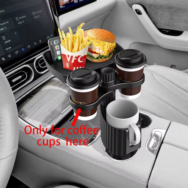 Car Cup Holder Expander Tray, Detachable Food Tray Table – image 7