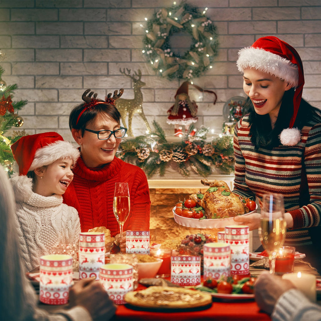 Christmas Flameless LED Pillar Candles with Remote, Set of 3 – image 4
