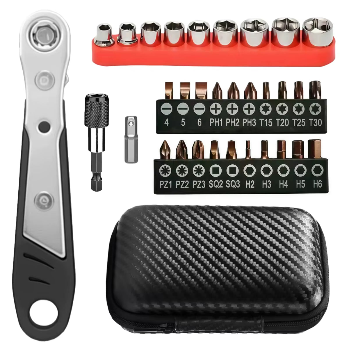 Right Angle Ratchet Screwdriver Set - Offset Driver for Tight Spaces – image 2