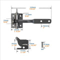 Farm Gate Latch, Self-Locking Post Mount Slam Catch for Pasture Fence Gates, Steel