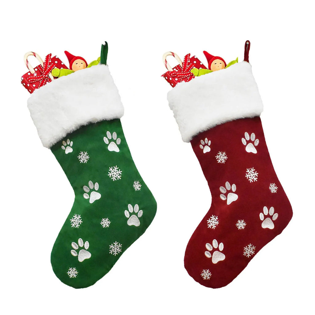Felt Christmas Stocking - Plush Hanging Gift & Candy Bag – image 7