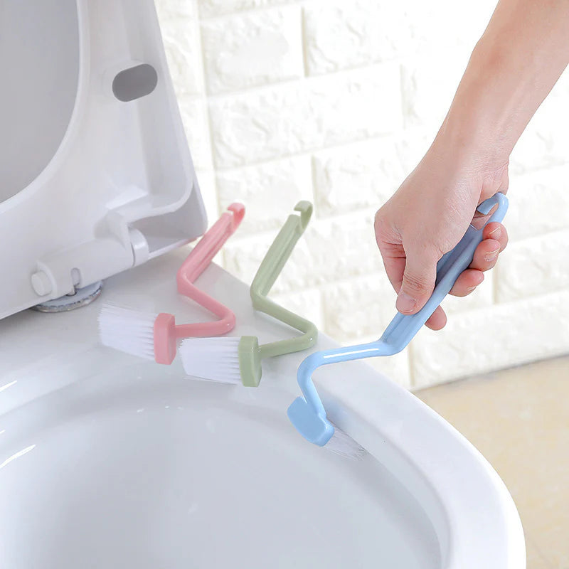 Toilet Rim Brush Curved Long Handle Under-Rim Cleaner – image 4