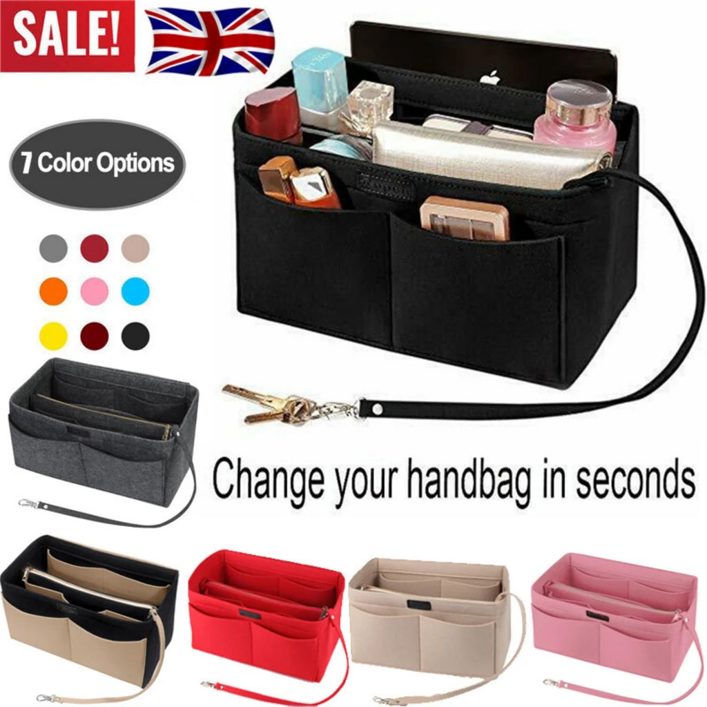 Purse Organizer Insert, Felt Handbag Liner with 13 Pockets – image 4