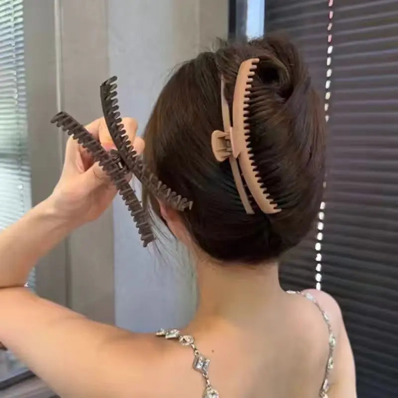Hair Claw Clip Long Slim Solid Color for Thick Hair – image 5