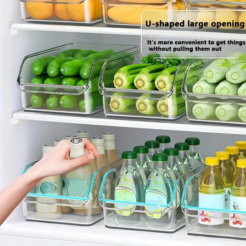 Fridge Can Dispenser Bin - Clear Stackable Soda Can Organizer – image 4