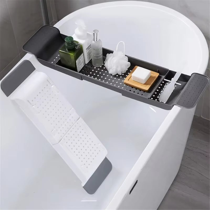 Bathtub Tray – Extendable Bath Caddy Shelf – image 2