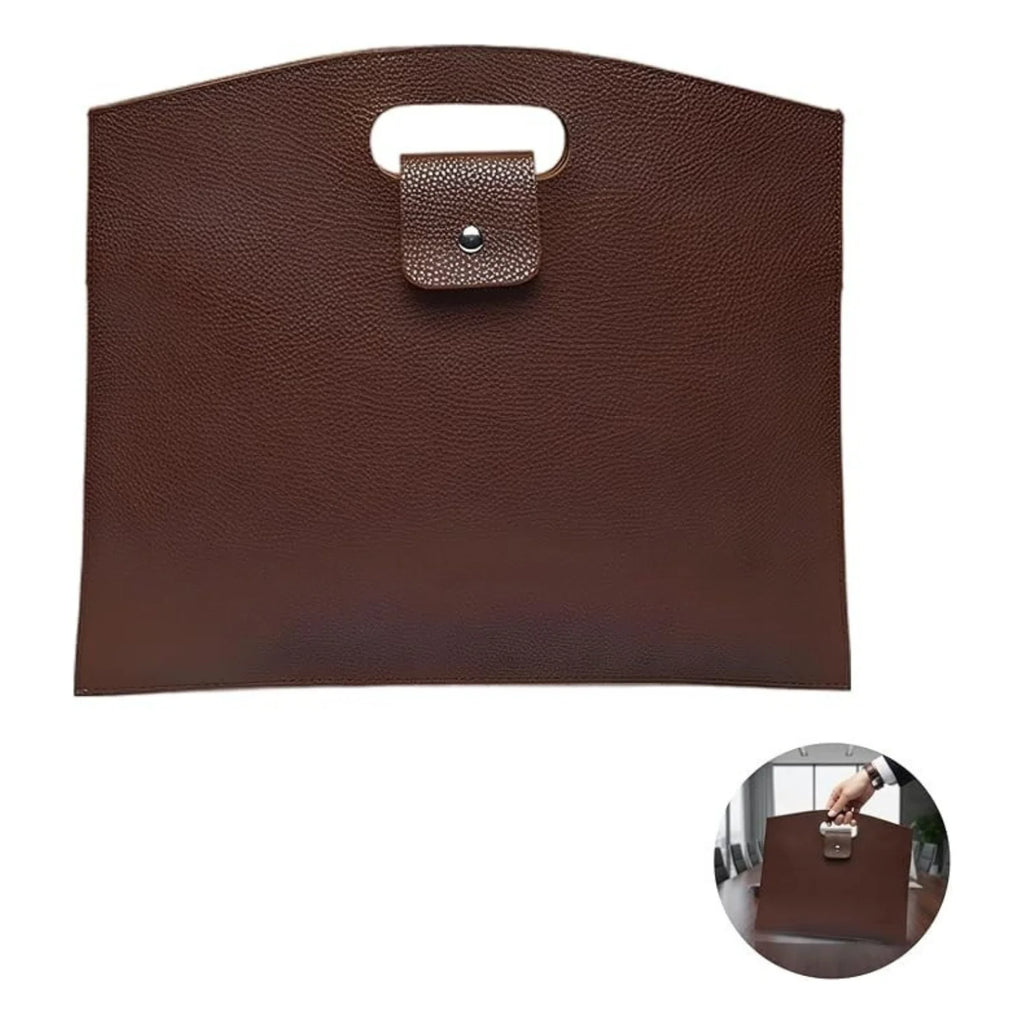 Document Tote Bag, Slim Faux Leather Work Portfolio for Women – image 2