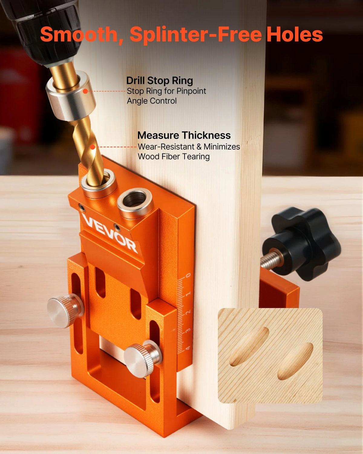 Pocket Hole Jig Kit – Adjustable 0.47 to 1.89 in – image 2