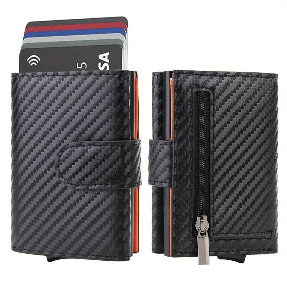 Men's RFID Blocking Trifold Wallet - Pop-Up Card Holder, Coin Pocket – image 9