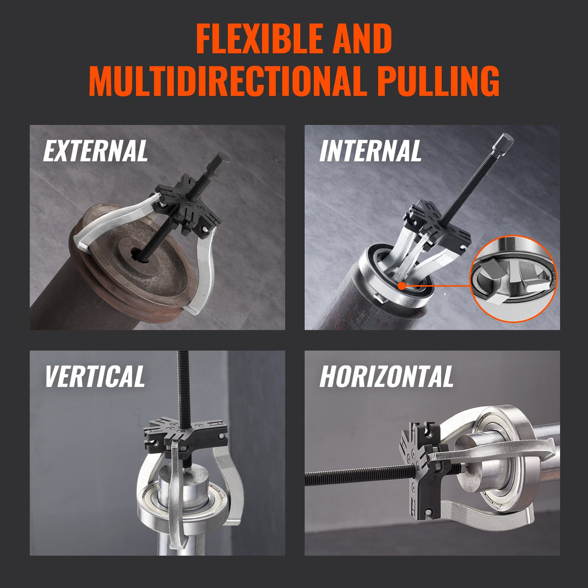 2-Piece Reversible Jaw Gear and Bearing Puller Set, 2 or 3 Jaw – image 5
