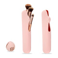 Makeup Brush Holder – Silicone Travel Case, Pink