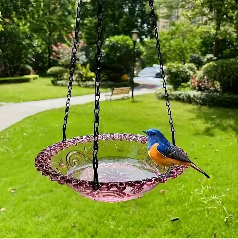 Hanging Bird Bath - Outdoor Bird Water Bowl and Feeder Tray – image 6